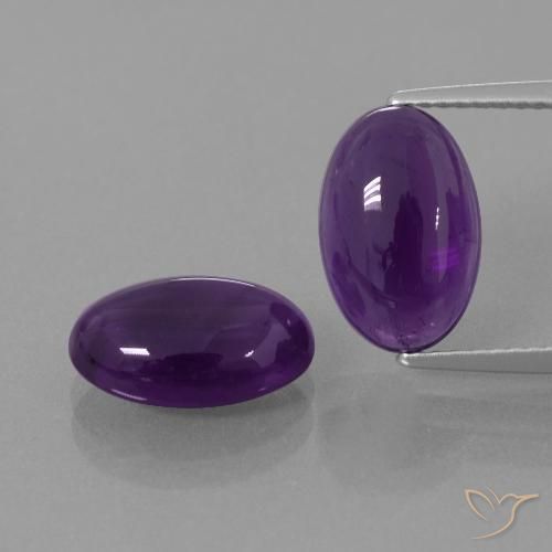 6.38ctw Natural Violeta avermelhado Ametista, oval, Transparente