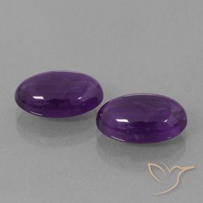 Pedras preciosas de Ametista Violeta avermelhado natural de 6.38 ct, oval, Transparente