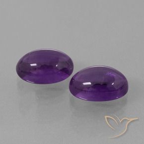 Pedras preciosas de Ametista Violeta avermelhado natural de 8.34 ct, oval, Transparente