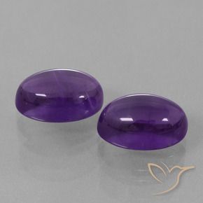 Pedras preciosas de Ametista Violeta médio natural de 8.84 ct, oval, Transparente