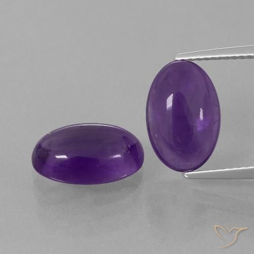 6.76ctw Natural Violeta médio Ametista, oval, Transparente