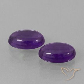 Pedras preciosas de Ametista Violeta médio natural de 6.76 ct, oval, Transparente