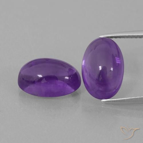 8.42ctw Natural Violeta médio Ametista, oval, Transparente
