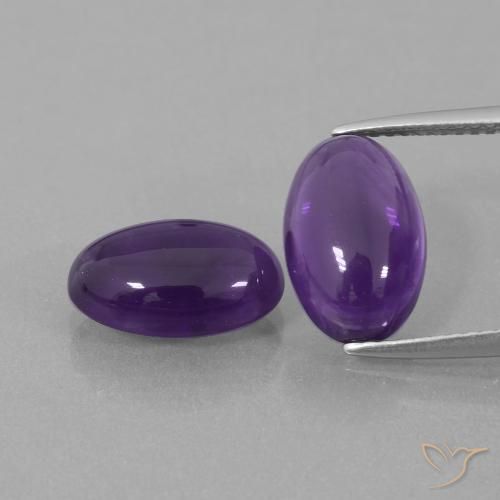 6.43ctw Natural Violeta médio Ametista, oval, Transparente