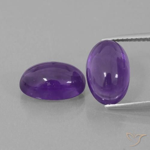 8.14ctw Natural Violeta médio Ametista, oval, Transparente