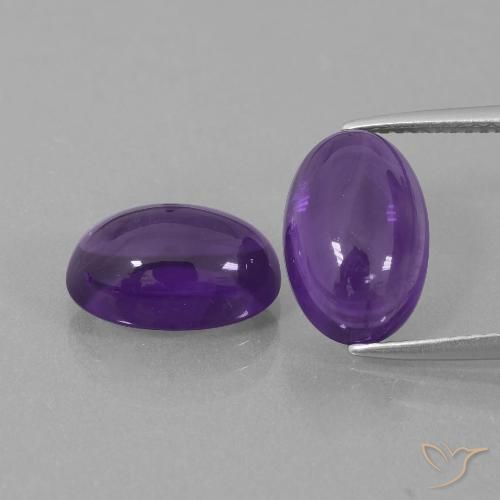 7.54ctw Natural Violeta médio Ametista, oval, Transparente