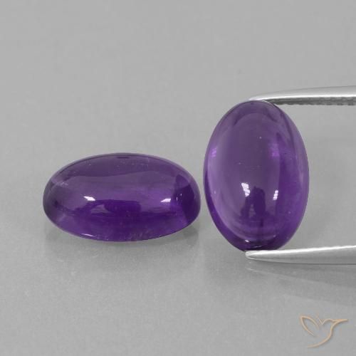 7.09ctw Natural Violeta Médio-claro Ametista, oval, Transparente