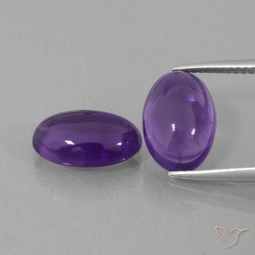 6.37ctw Natural Violeta médio Ametista, oval, Transparente