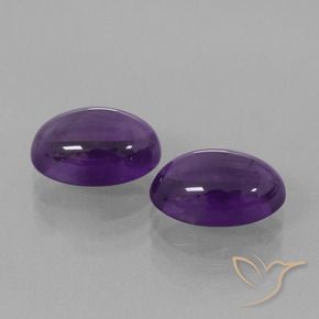 Pedras preciosas de Ametista Violeta médio natural de 7.34 ct, oval, Transparente