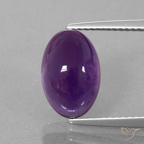 3.88ct Natural Violeta avermelhado Ametista, oval, Transparente