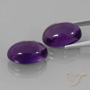 Pedras preciosas de Ametista Violeta Profundo natural de 8.04 ct, oval, Transparente