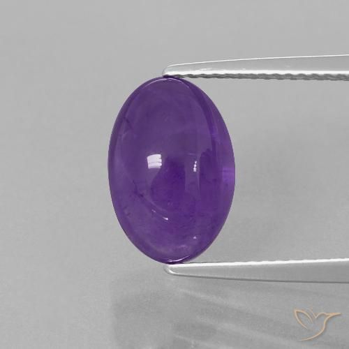 4.10ct Natural Violeta Médio-claro Ametista, oval, Transparente