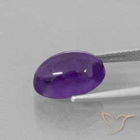 Ametista Violeta Médio-claro Natural 4.10ct, oval, Transparente