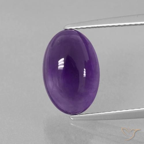 4.04ct Natural Violeta Médio-claro Ametista, oval, Transparente