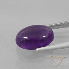 Ametista Violeta Médio-claro Natural 4.04ct, oval, Transparente