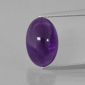 Ametista violeta natural 4,17ct, corte oval, transparente