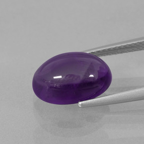 Ametista violeta natural 4,17ct, corte oval, transparente