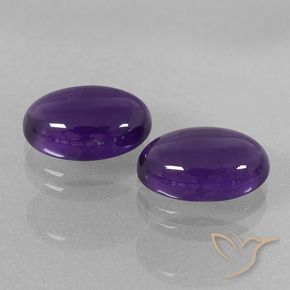 Pedras preciosas de Ametista Violeta médio natural de 6.93 ct, oval, Transparente