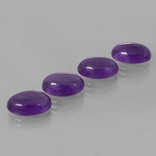 Pedras preciosas de Ametista Violeta médio natural de 13.50 ct, Corte Oval, Transparente