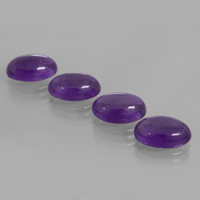 Pedras preciosas de Ametista Violeta médio natural de 13.50 ct, Corte Oval, Transparente