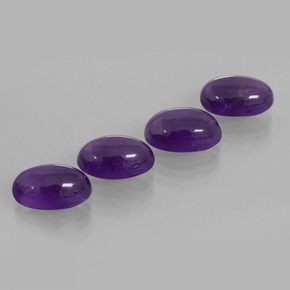 Pedras preciosas de ametista violeta natural de  ct, corte oval, transparente