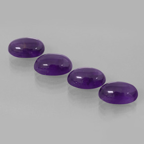 Pedras preciosas de ametista violeta natural de  ct, corte oval, transparente
