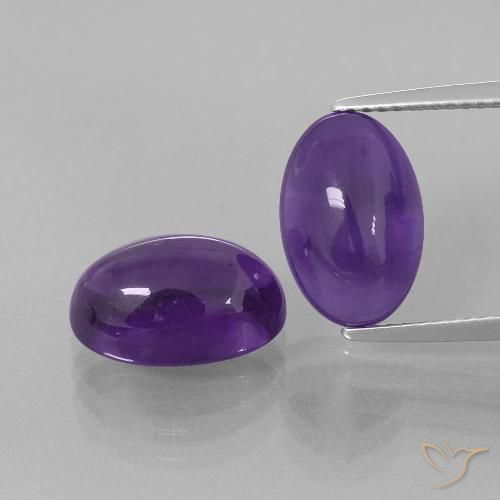 8.14ctw Natural Violeta médio Ametista, oval, Transparente