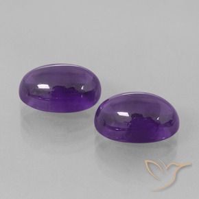 Pedras preciosas de Ametista Violeta médio natural de 8.14 ct, oval, Transparente