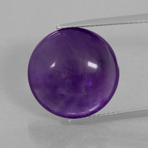 Ametista Violeta médio Natural 15.98ct, Corte Redondo, Transparente