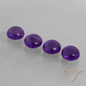 Pedras preciosas de Ametista Violeta médio natural de 9.33 ct, Redondo, Transparente