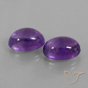 Pedras preciosas de Ametista Violeta Médio-claro natural de 13.78 ct, oval, Transparente
