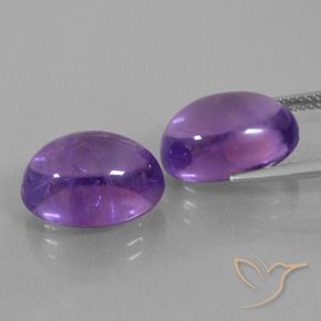 Pedras preciosas de Ametista Violeta avermelhado natural de 14.65 ct, oval, Transparente