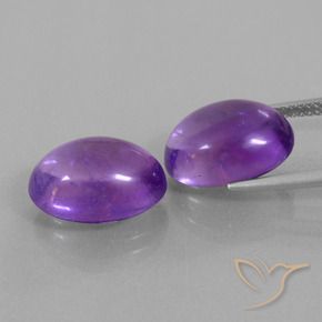 Pedras preciosas de Ametista Violeta Intenso natural de 12.37 ct, oval, Transparente