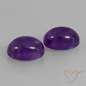 Pedras preciosas de Ametista Violeta médio natural de 12.64 ct, oval, Transparente