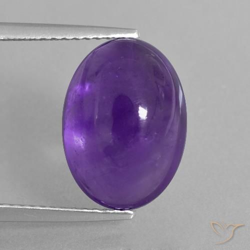 7.06ct Natural Violeta Médio-claro Ametista, oval, Transparente