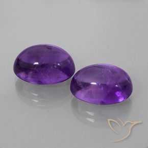 Pedras preciosas de Ametista Violeta médio natural de 13.62 ct, oval, Transparente
