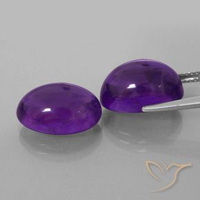 Pedras preciosas de Ametista Violeta médio natural de 13.29 ct, oval, Transparente