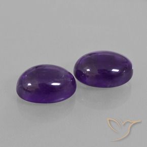 Pedras preciosas de Ametista Violeta médio natural de 12.94 ct, oval, Transparente