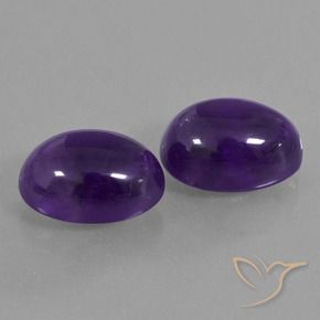 Pedras preciosas de Ametista Violeta médio natural de 13.67 ct, oval, Transparente
