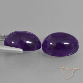 Pedras preciosas de Ametista Violeta médio natural de 13.67 ct, oval, Transparente