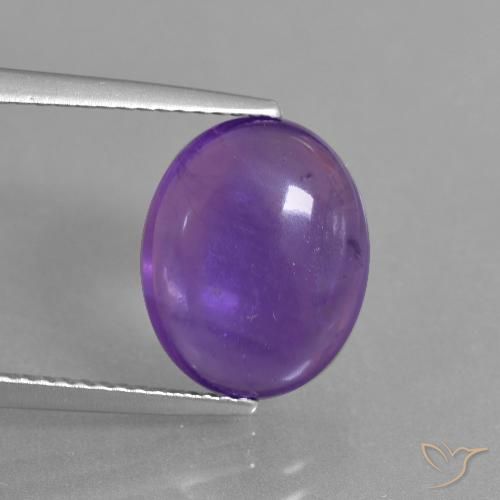 5.18ct Natural Violeta Médio-claro Ametista, oval, Transparente