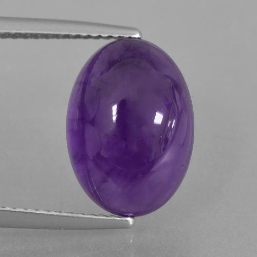 Ametista Violeta médio Natural 7.61ct, Corte Oval, Transparente
