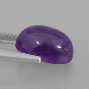 Ametista Violeta médio Natural 7.61ct, Corte Oval, Transparente