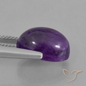 Ametista Violeta Médio-claro Natural 6.87ct, oval, Transparente