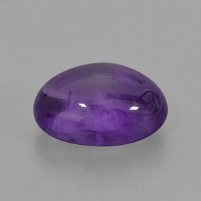 Ametista violeta natural 6,59ct, corte oval, transparente