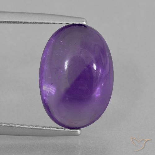 6.14ct Natural Violeta médio Ametista, oval, Transparente