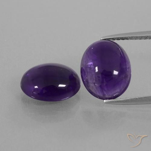 6.01ctw Natural Violeta escuro Ametista, oval, Transparente