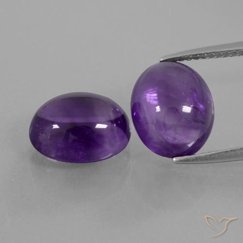 7.69ctw Natural Violeta médio Ametista, oval, Transparente