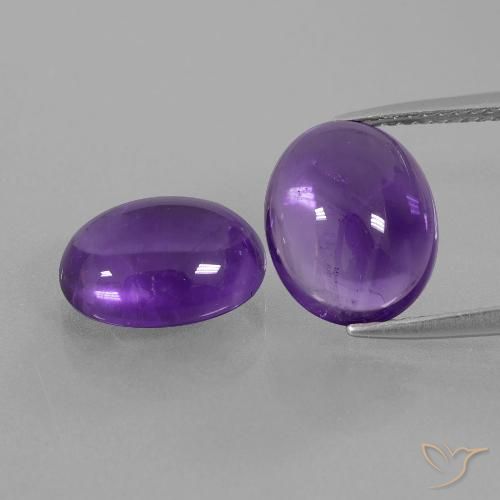 7.01ctw Natural Violeta médio Ametista, oval, Transparente