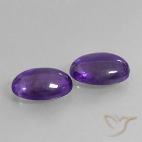 Pedras preciosas de Ametista Violeta médio natural de 11.00 ct, oval, Transparente
